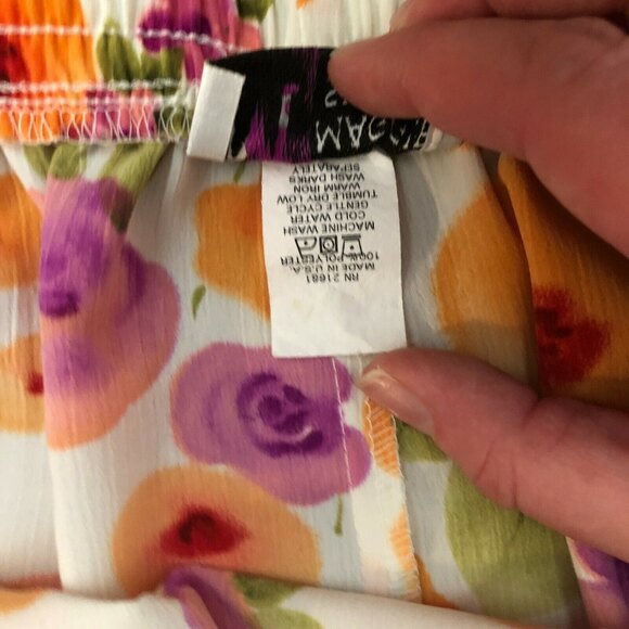 VTG Maggie Sweets Floral Shorts 4XL Plus Size High Waist Elastic Pull-On Pockets - Picture 5 of 6